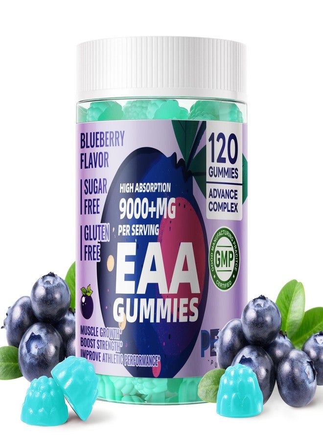 Pets Purest EAA Gummies 120 Gummies (Blueberry),Essential Amino Acids - All 9 Essential Aminos (EAA) and All Branched-Chain Aminos (BCAAs), Non-GMO, Gluten Free, Vegetarian Friendly - Image 1